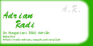 adrian radi business card