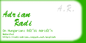adrian radi business card